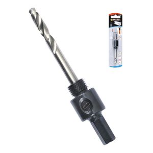 Tactix Hex Hole Saw Arbor Drill Bit Silver and Black 14-30mm